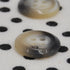 Button - Mottled Black and Semi-Transparent - 15mm